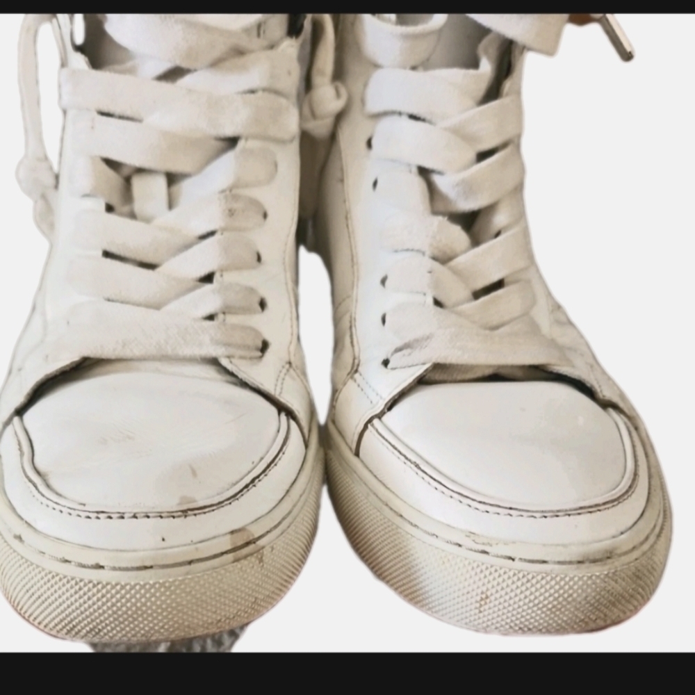 Zadig & Voltaire Womens White Leather ZV1747 High Flash Sneakers 37 - Picture 10 of 16